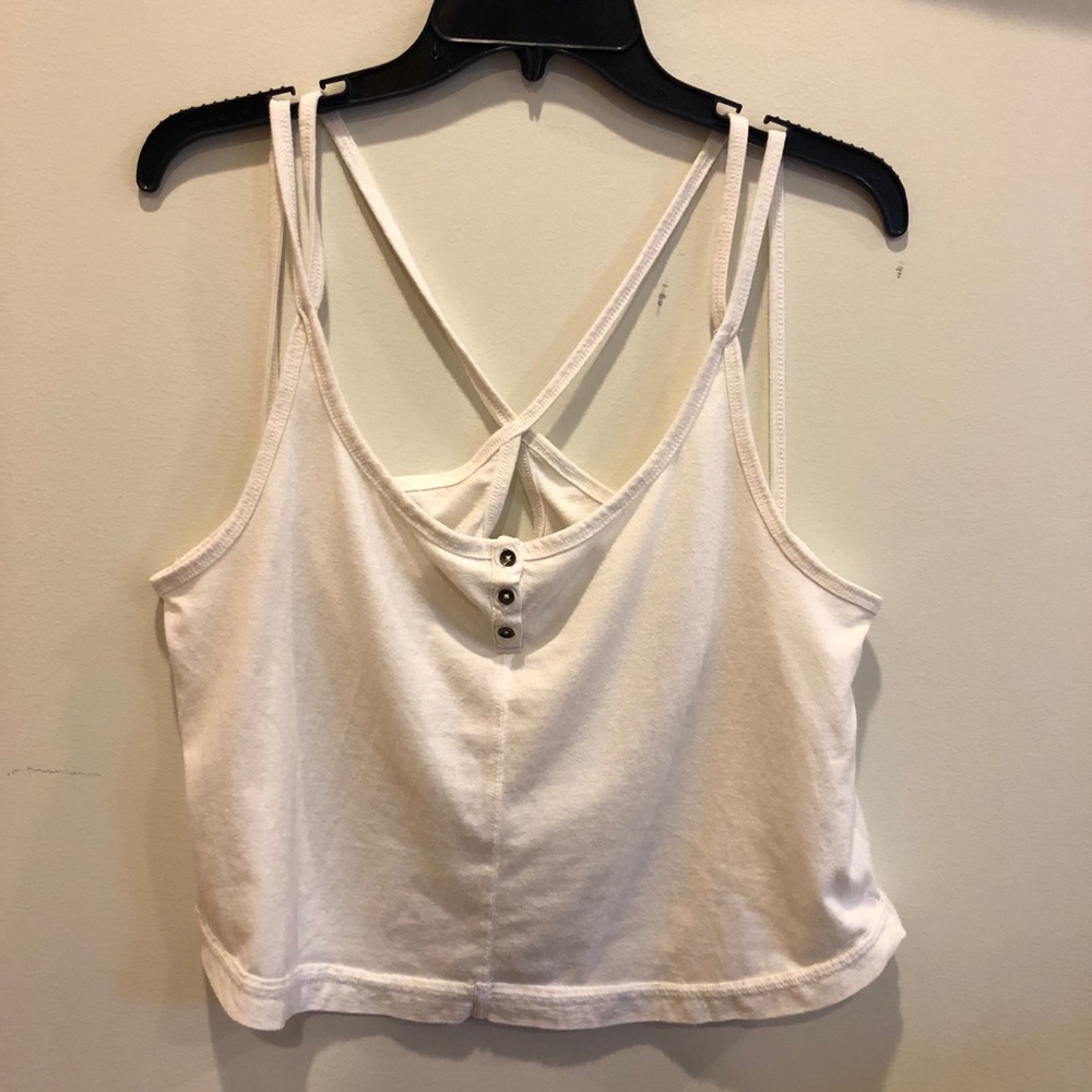 BDG Cropped Button Tank Top